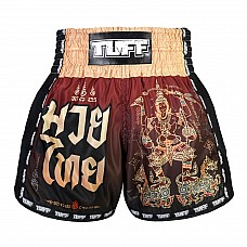 MSC101 TUFF Muay Thai Shorts New Retro Style Yant Narai Turning the Land