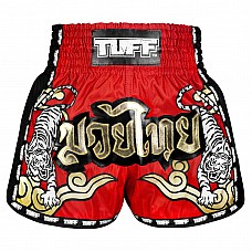 MSC122 TUFF Retro Shorts Red Twin Tiger